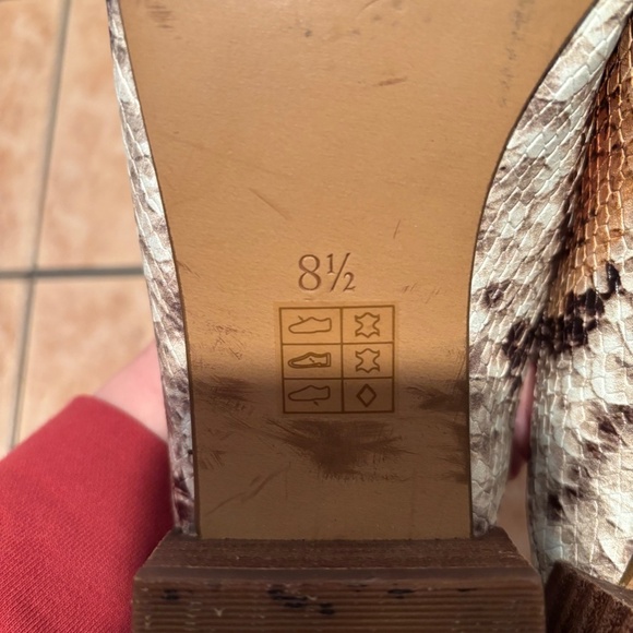 Madewell Alicia Snake Embossed Leather Mules Size 8.5 - Picture 7 of 9